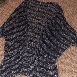 Free people black striped cardigan.